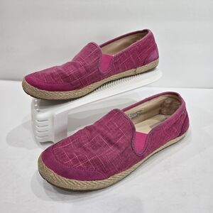 UGG Delizah Pink Slip On Espadrille Flats Size 9